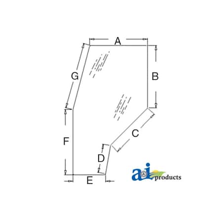 A & I Products Glass, Door (RH/LH) - Tinted 71" x43" x8" A-R141527